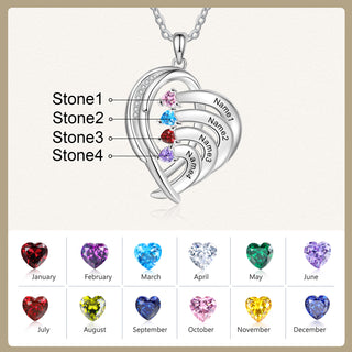 Copper Birthstone Heart Shape Necklace