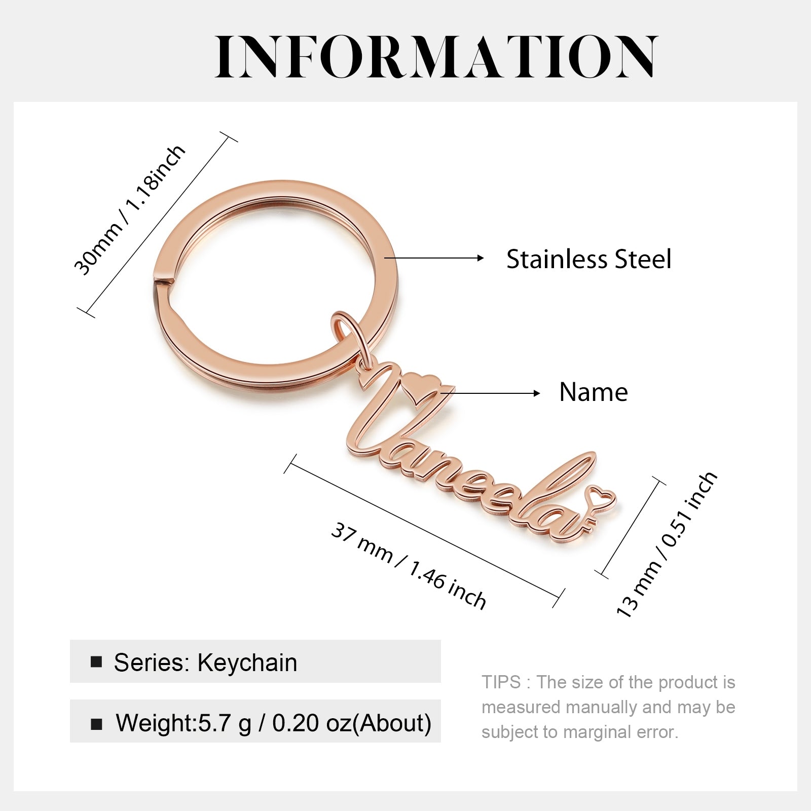 Custom Name Keychain
