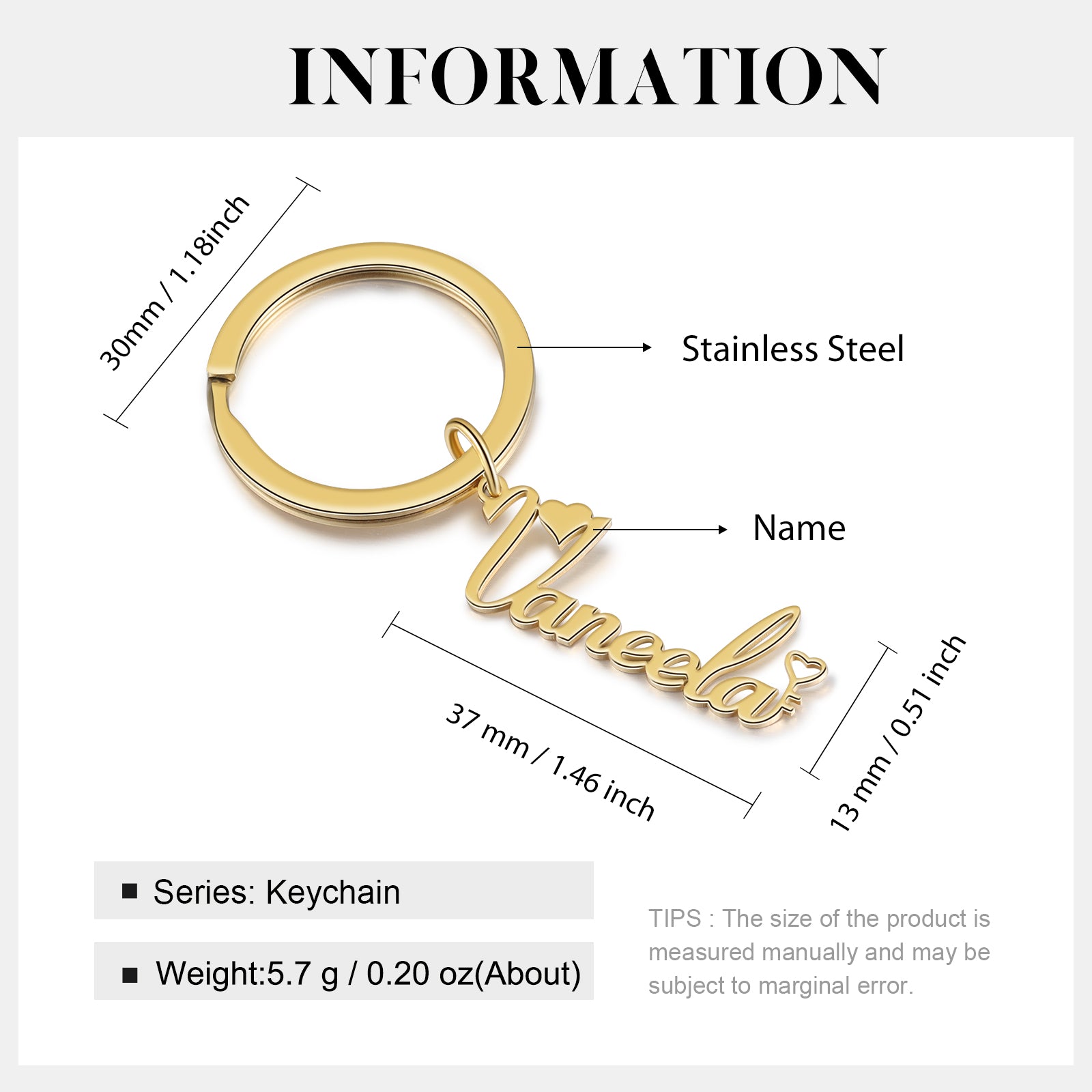 Custom Name Keychain
