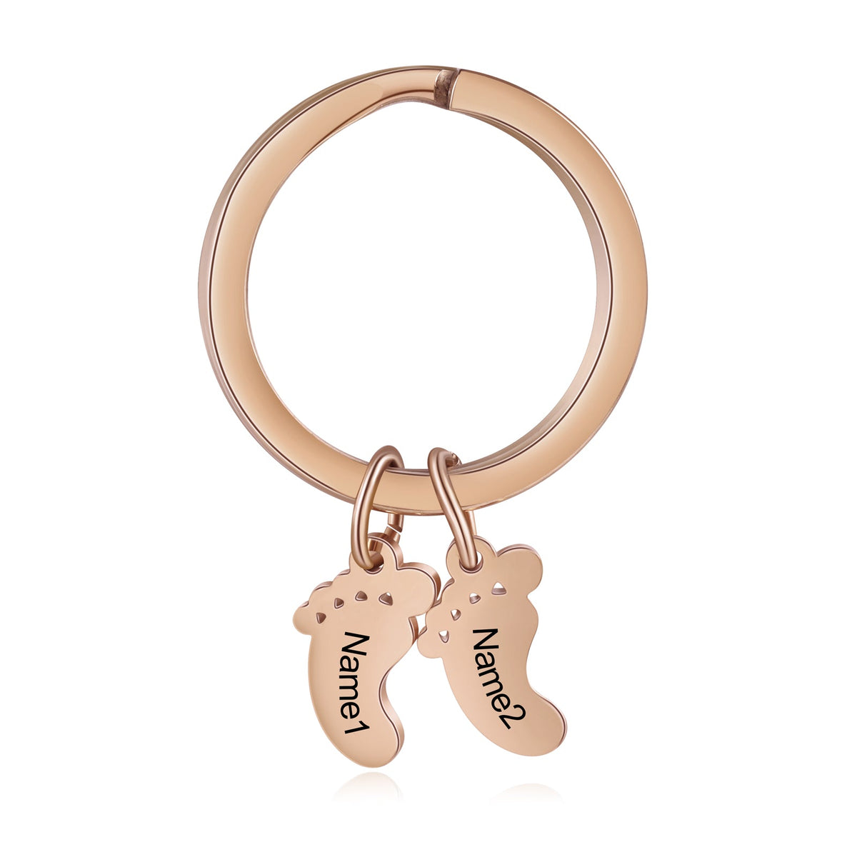 Custom Stainless Steel Feet Keychain