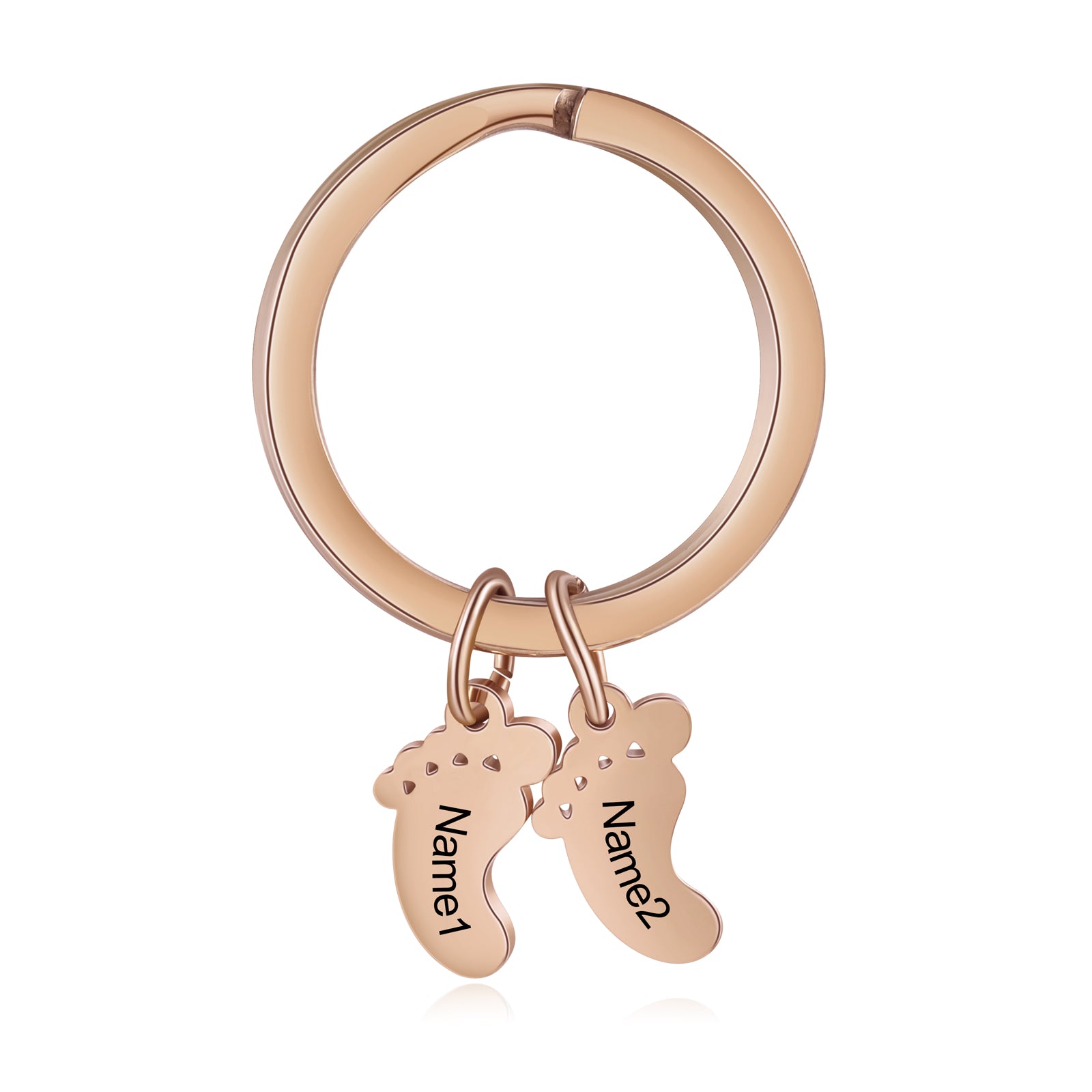 Custom Stainless Steel Feet Keychain