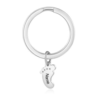 Custom Stainless Steel Feet Keychain