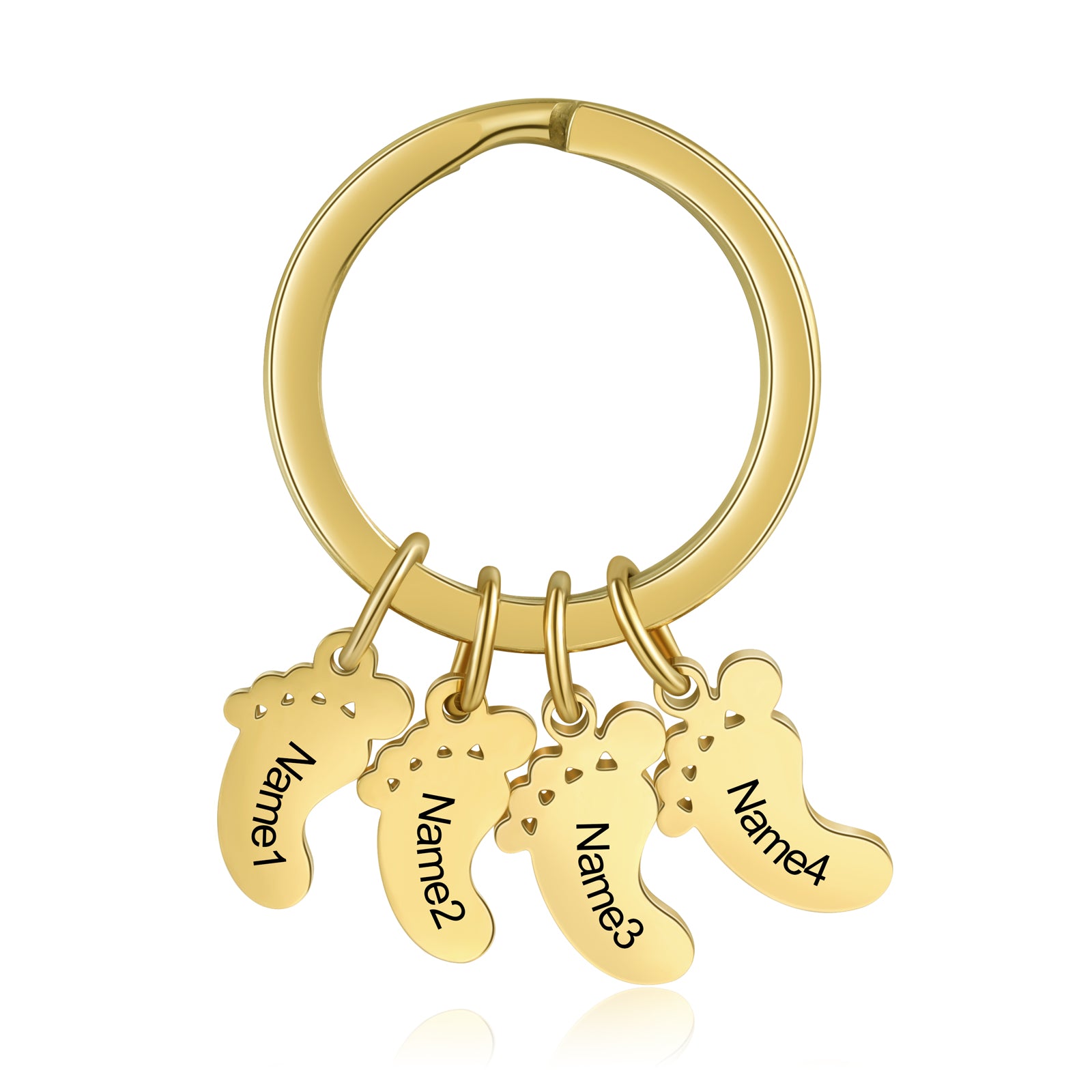 Custom Stainless Steel Feet Keychain