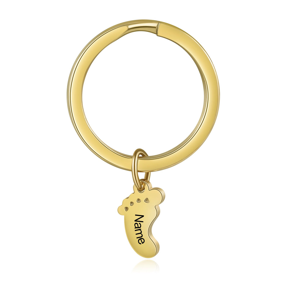 Custom Stainless Steel Feet Keychain