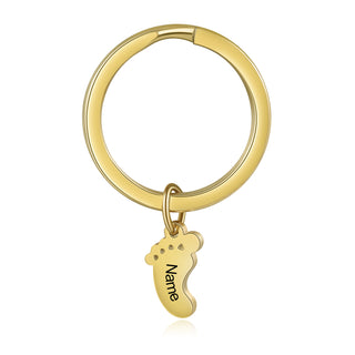 Custom Stainless Steel Feet Keychain