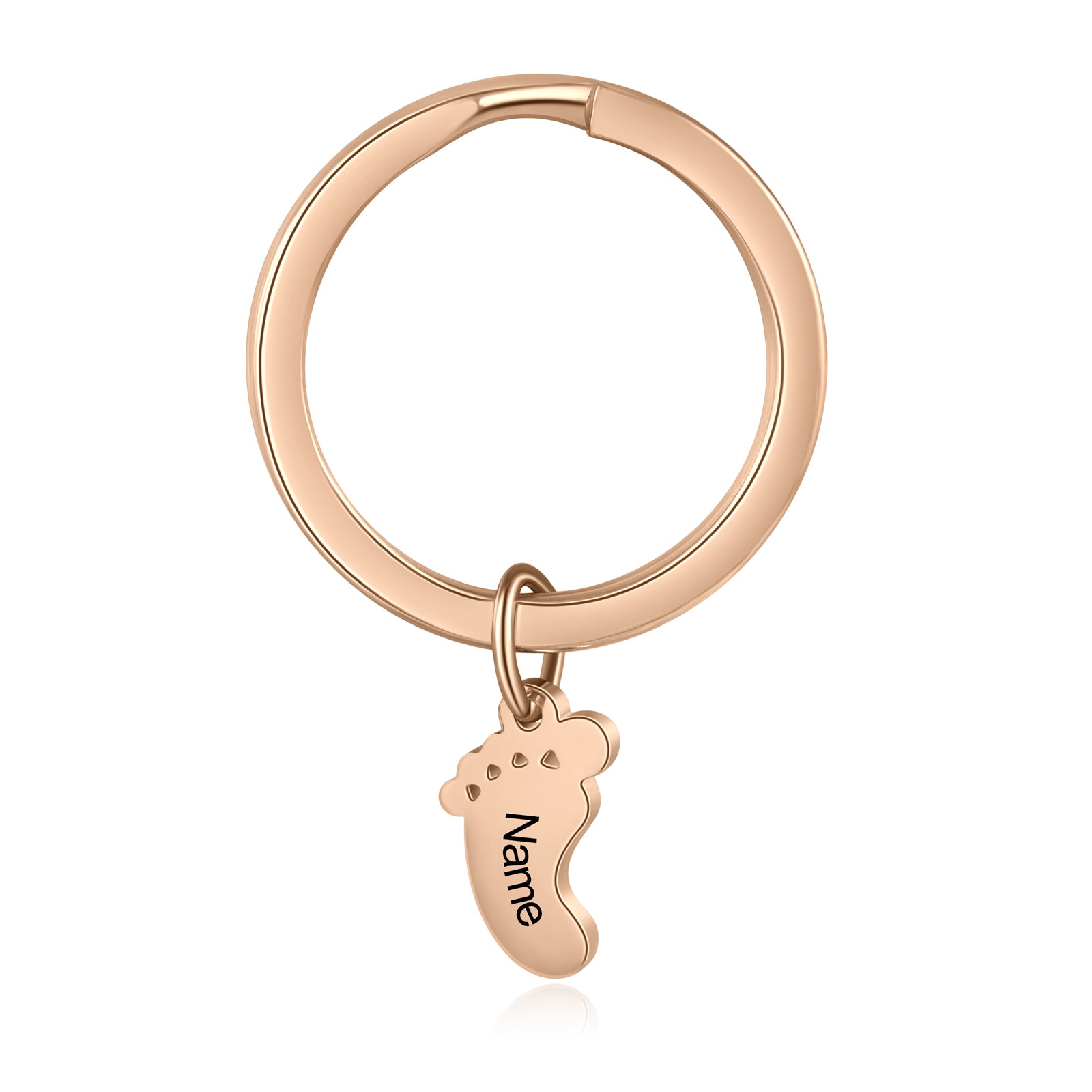 Custom Stainless Steel Feet Keychain