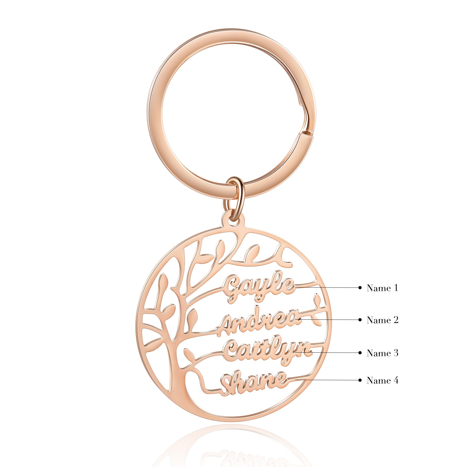 Custom Family Tree Keychain