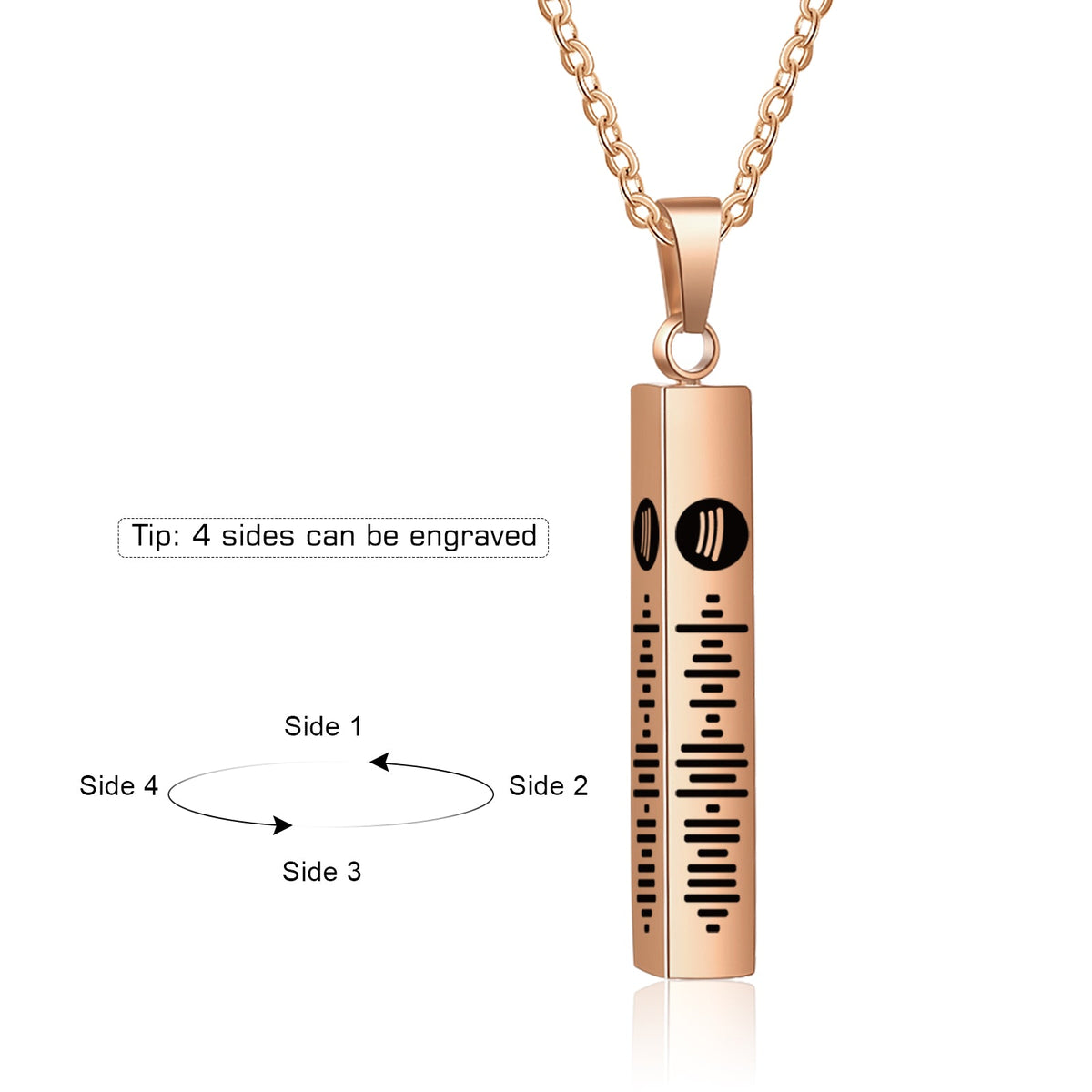 Personalized Stainless Steel Bar Necklace