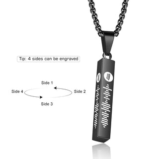 Personalized Stainless Steel Bar Necklace