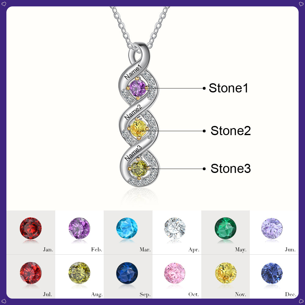 Bar Birthstone Necklace
