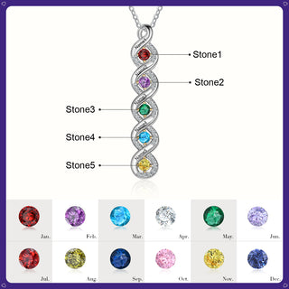 Bar Birthstone Necklace