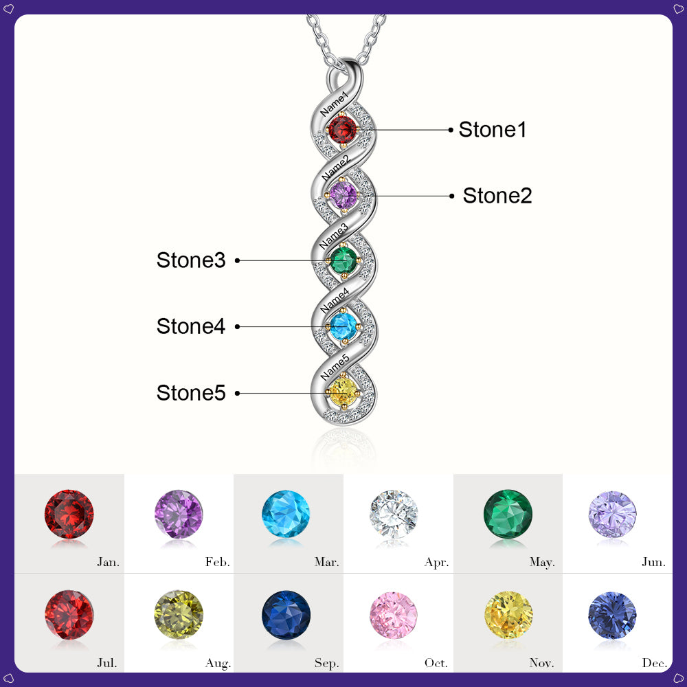 Bar Birthstone Necklace