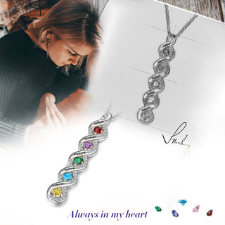 Bar Birthstone Necklace