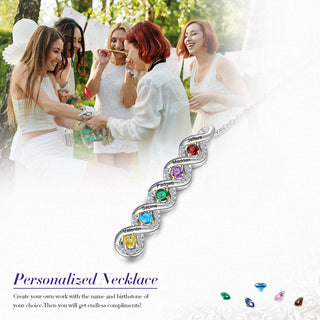 Bar Birthstone Necklace