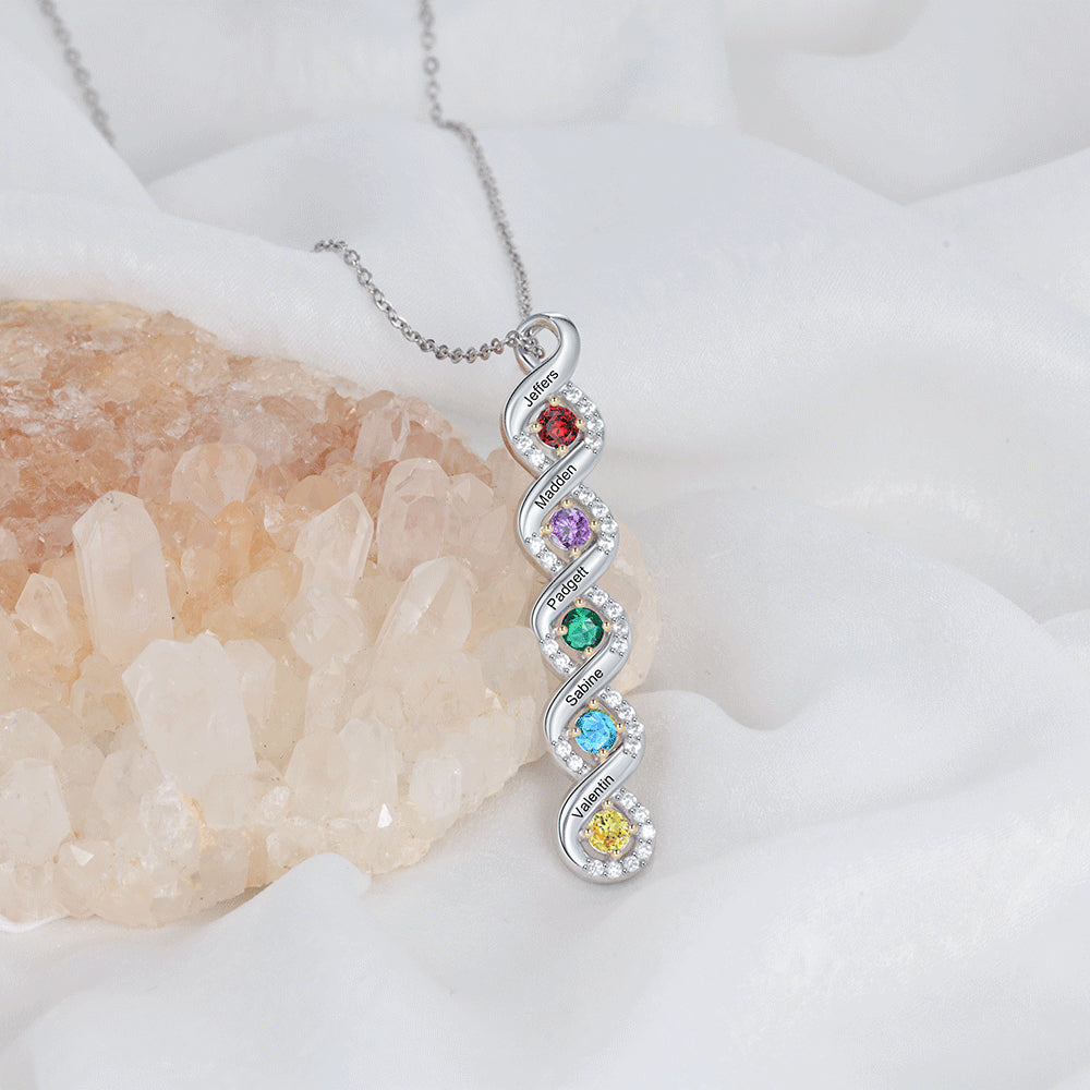 Bar Birthstone Necklace