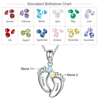 Baby Feet Pendant Necklace