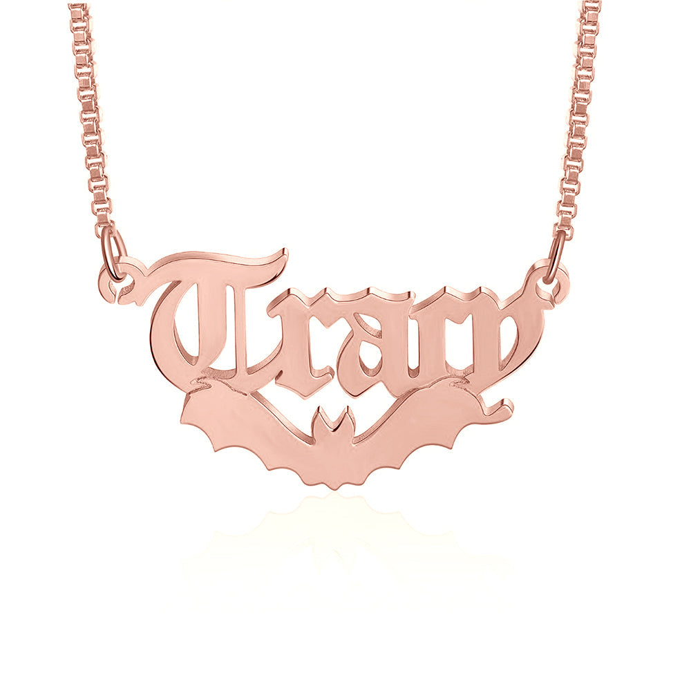 Personalized Rhodium Plated Necklace