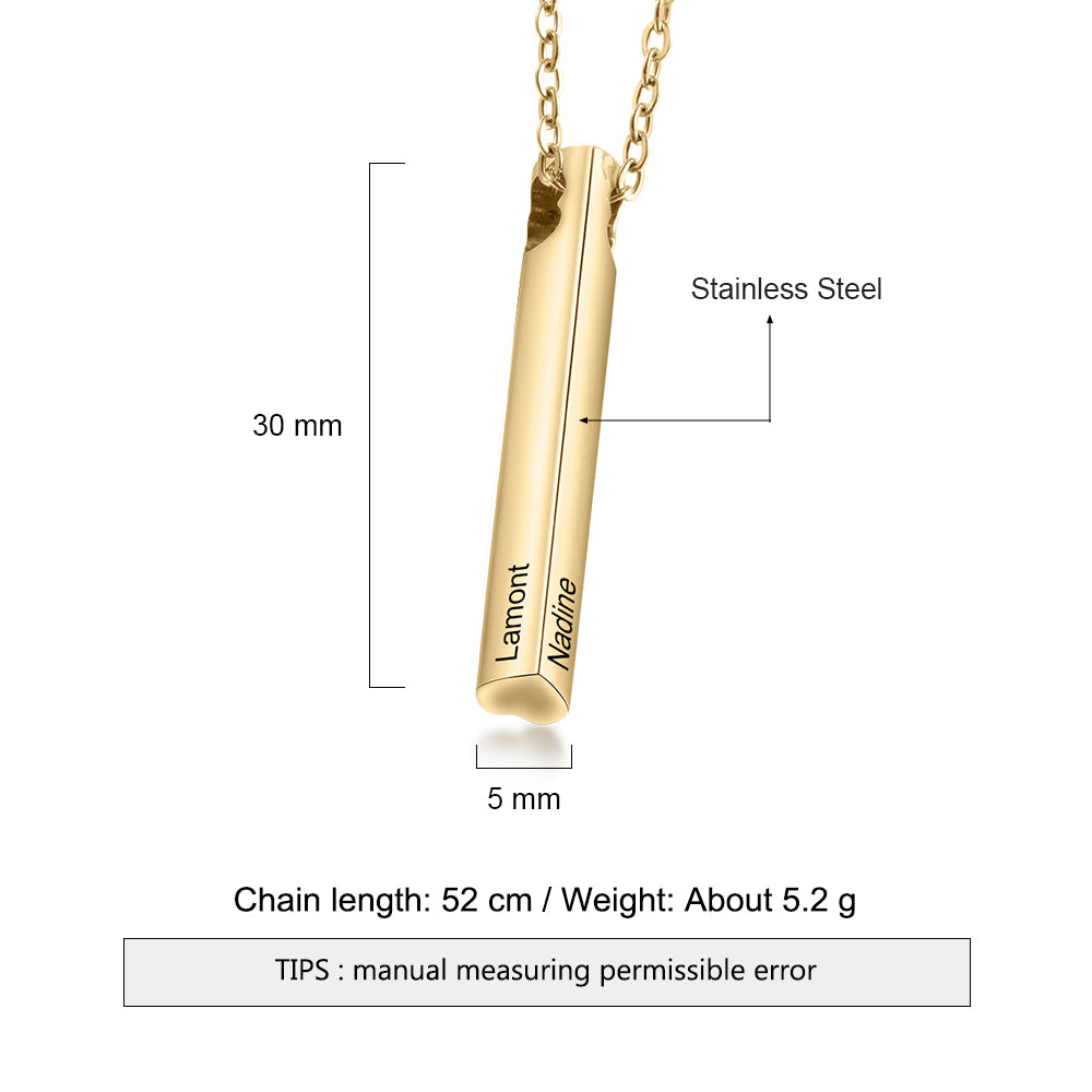 Engraving Stainless Steel Necklace