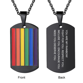 Engraving Stainless Steel Shield Necklace