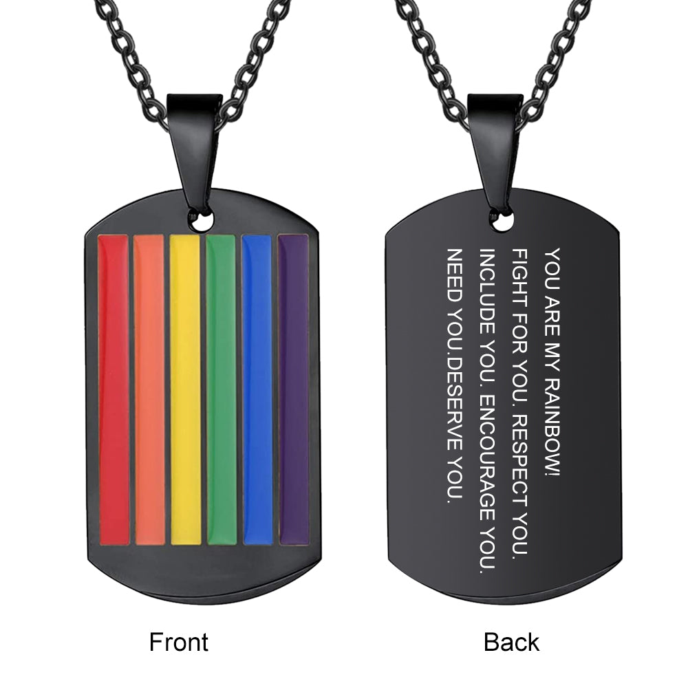 Engraving Stainless Steel Shield Necklace