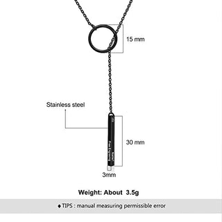 Personalized Stainless Steel Bar Necklace