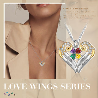 Heart Shape Necklace with Birthstone