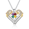 Heart Shape Necklace with Birthstone