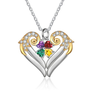 Heart Shape Necklace with Birthstone