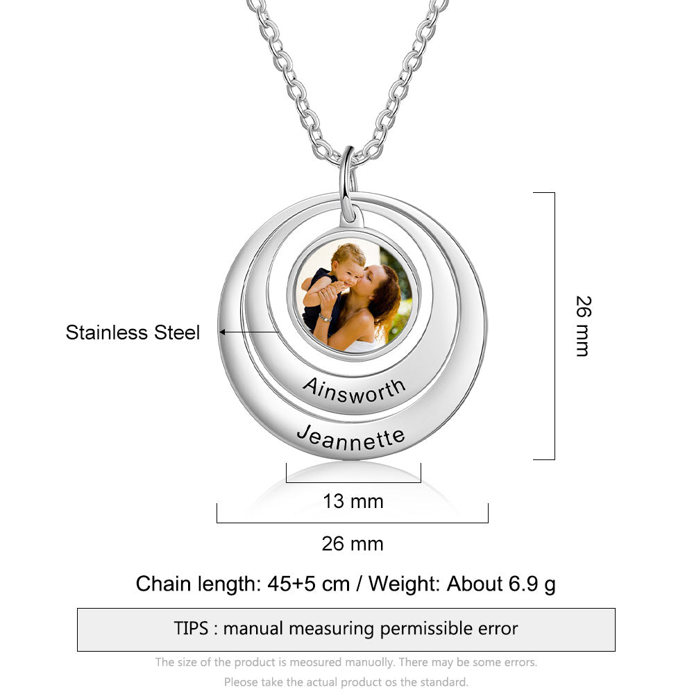 Personalized Stainless Steel Photo Necklace
