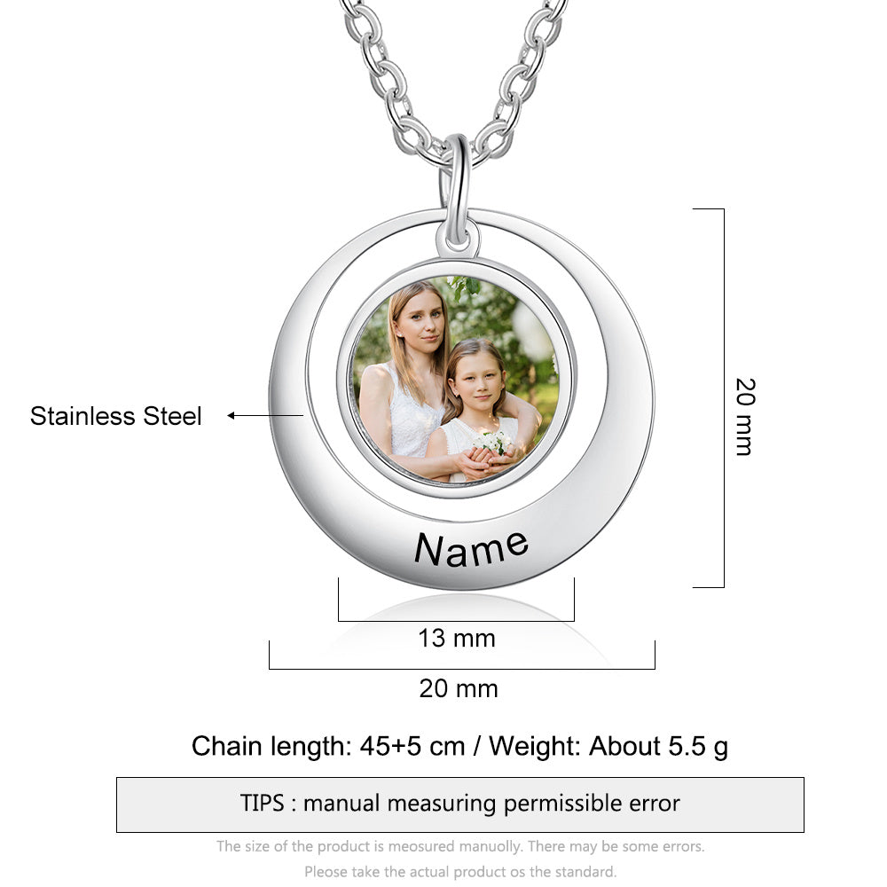 Personalized Stainless Steel Photo Necklace