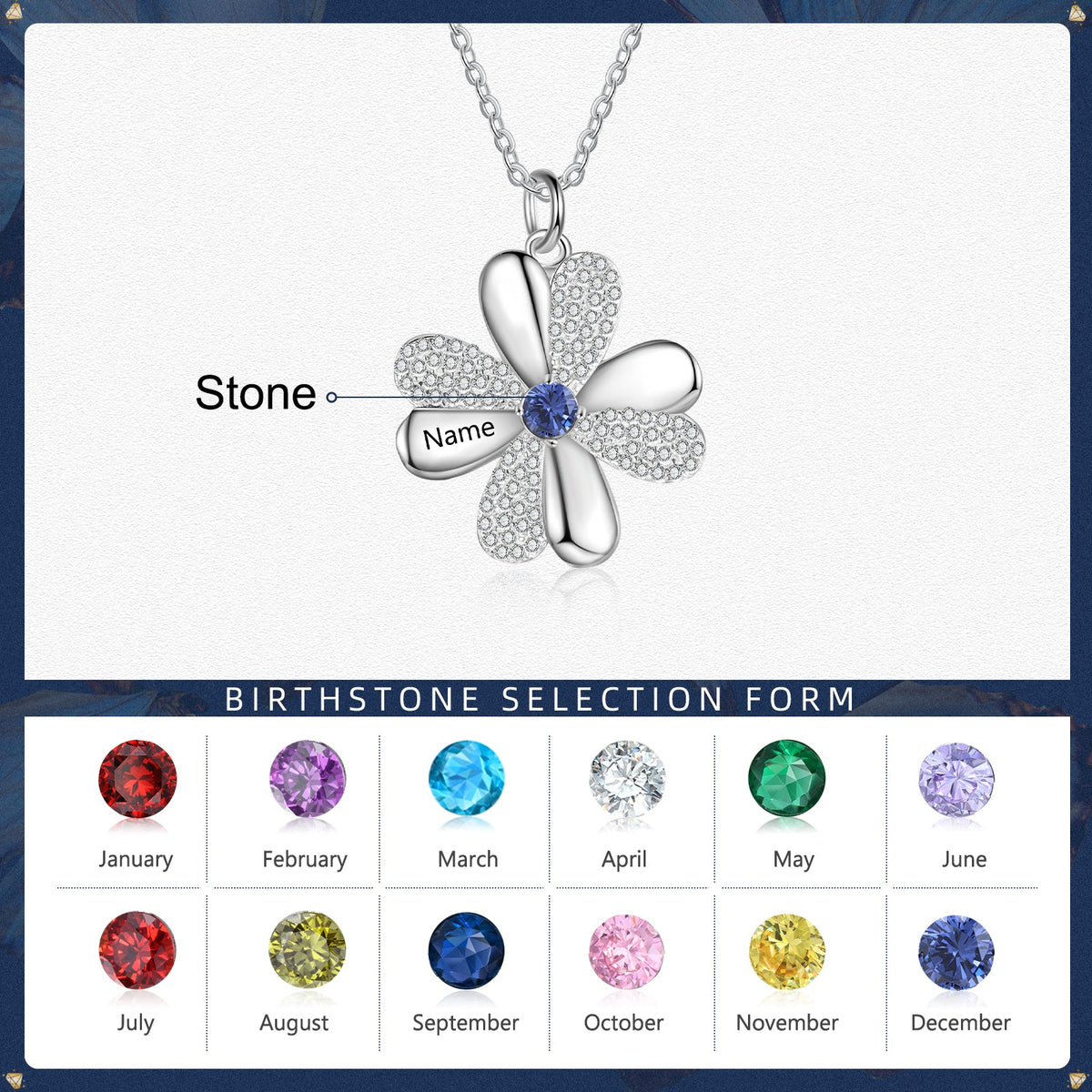 Price Personalized 925 Sterling Silver Clover Necklace