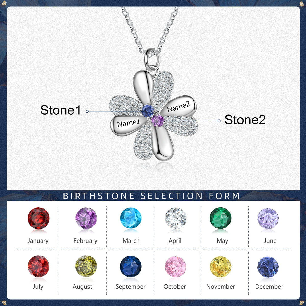 Price Personalized 925 Sterling Silver Clover Necklace