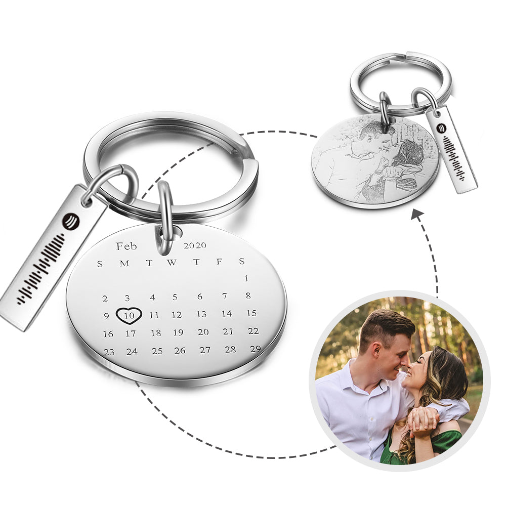 Best Personalized Photo Stainless steel Keychain set