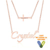 Have Been Vaccinated Custom Name Rhodium Plated Necklace