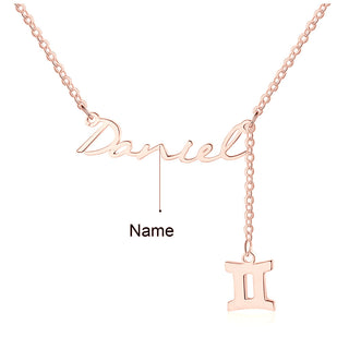 Personalized Rhodium Plated Name Necklace