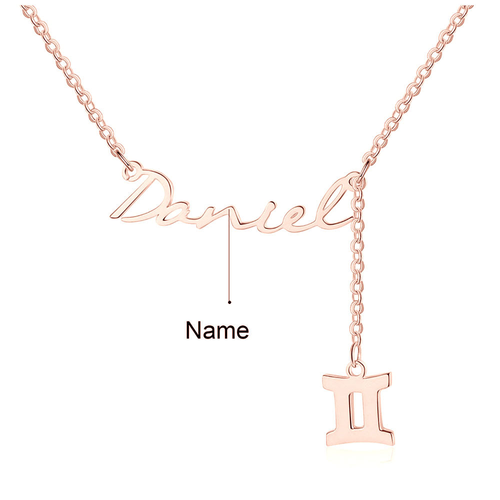 Personalized Rhodium Plated Name Necklace