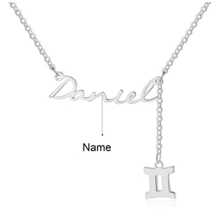 Personalized Rhodium Plated Name Necklace