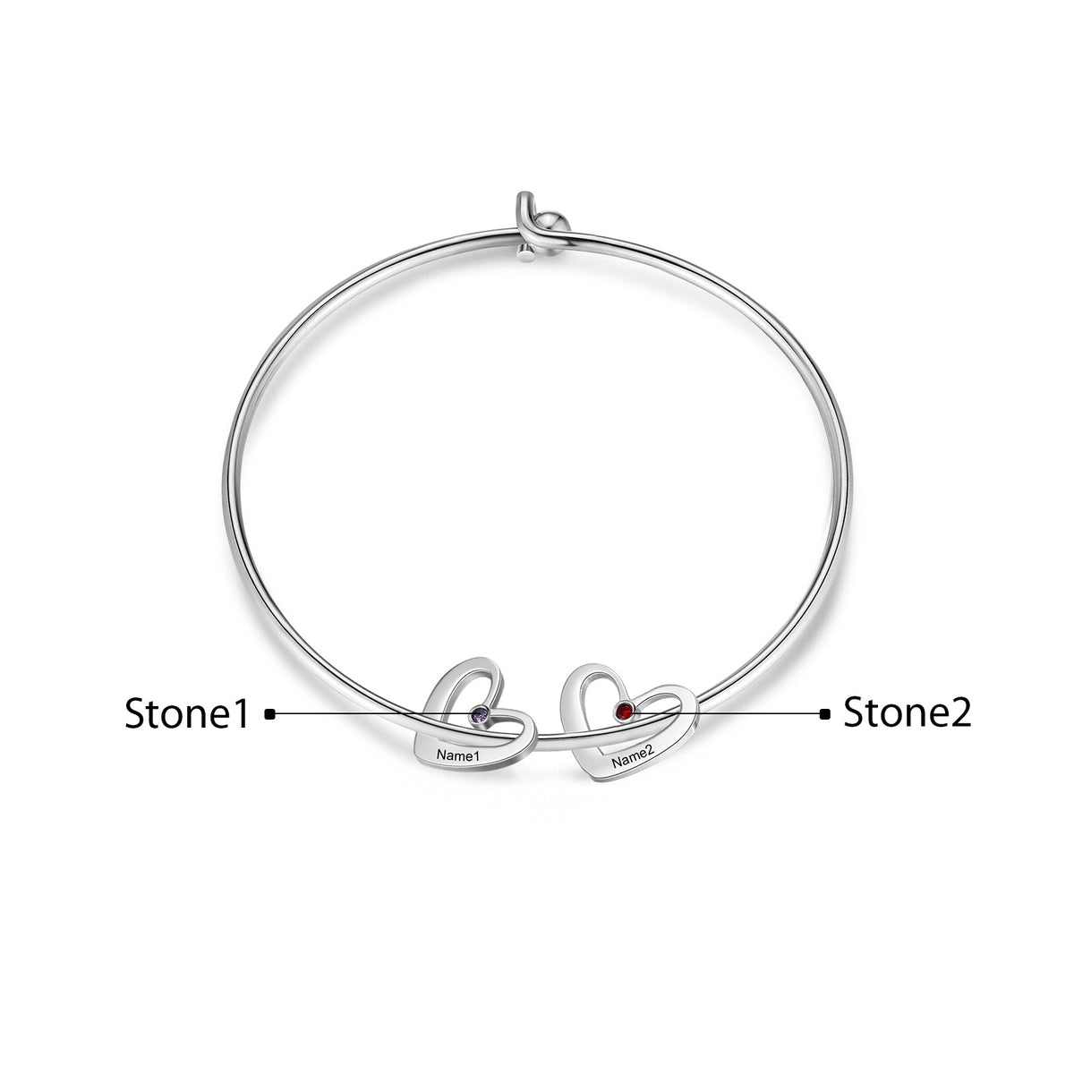 Custom Heart Charm Bracelet