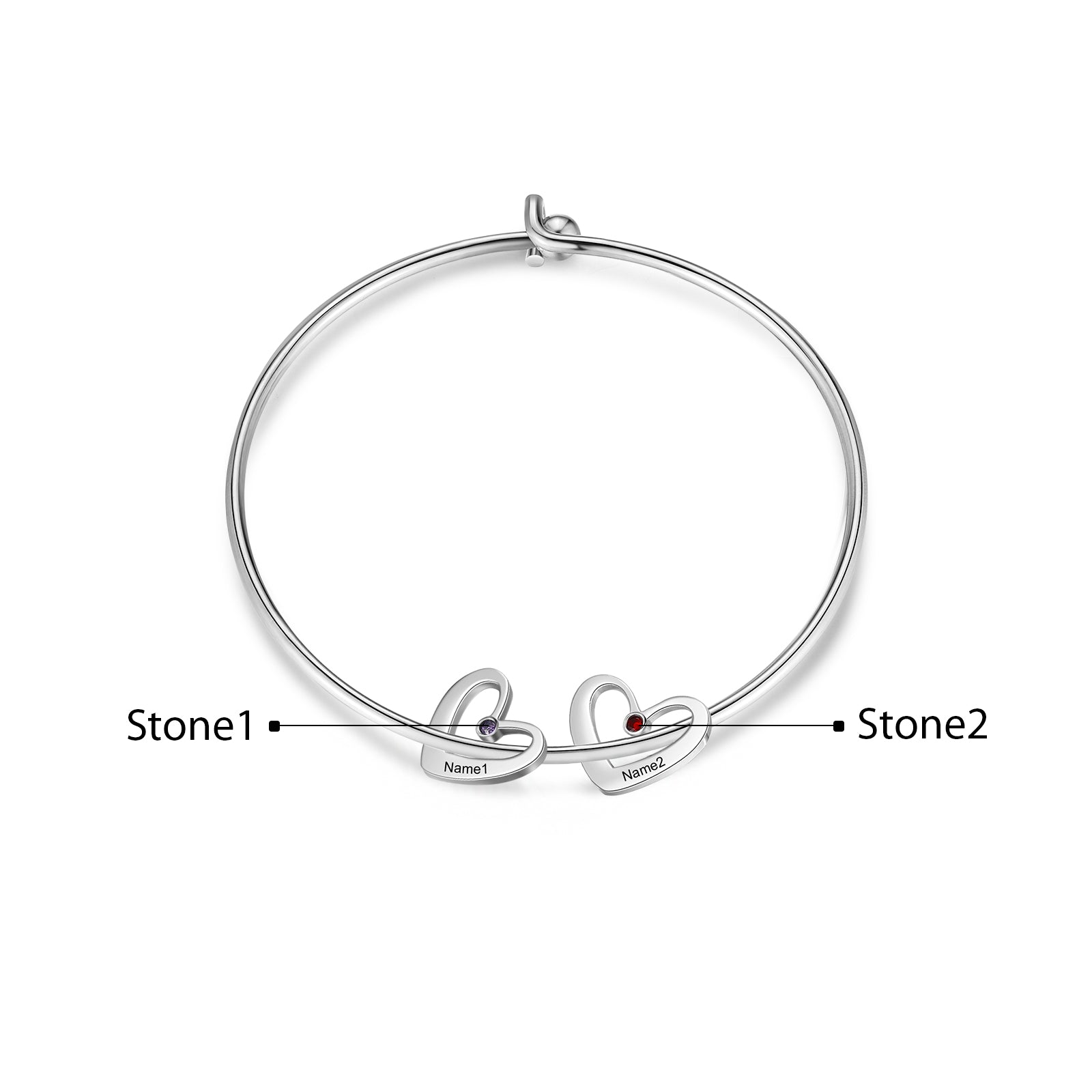 Custom Heart Charm Bracelet