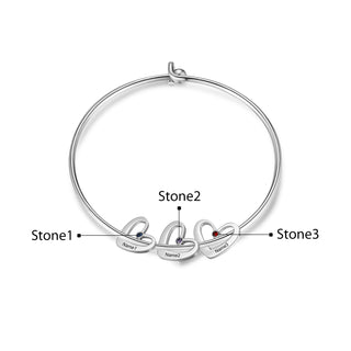 Custom Heart Charm Bracelet