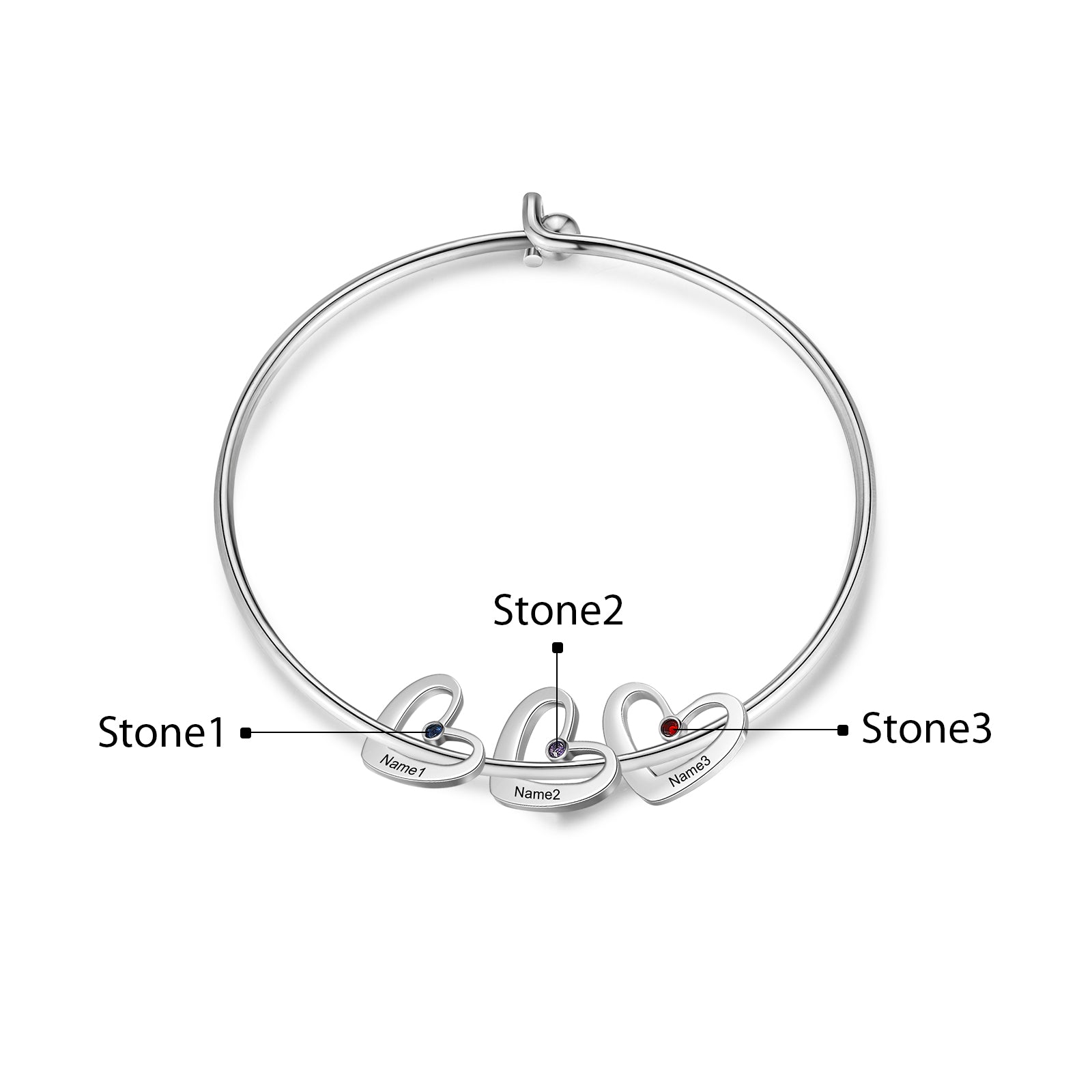 Custom Heart Charm Bracelet