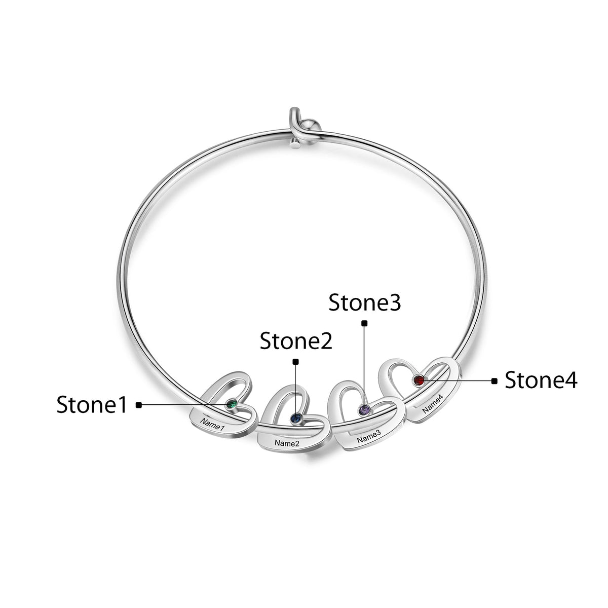 Custom Heart Charm Bracelet