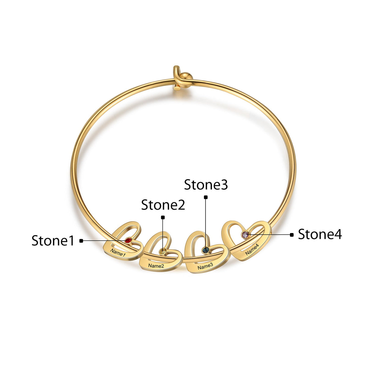 Custom Heart Charm Bracelet