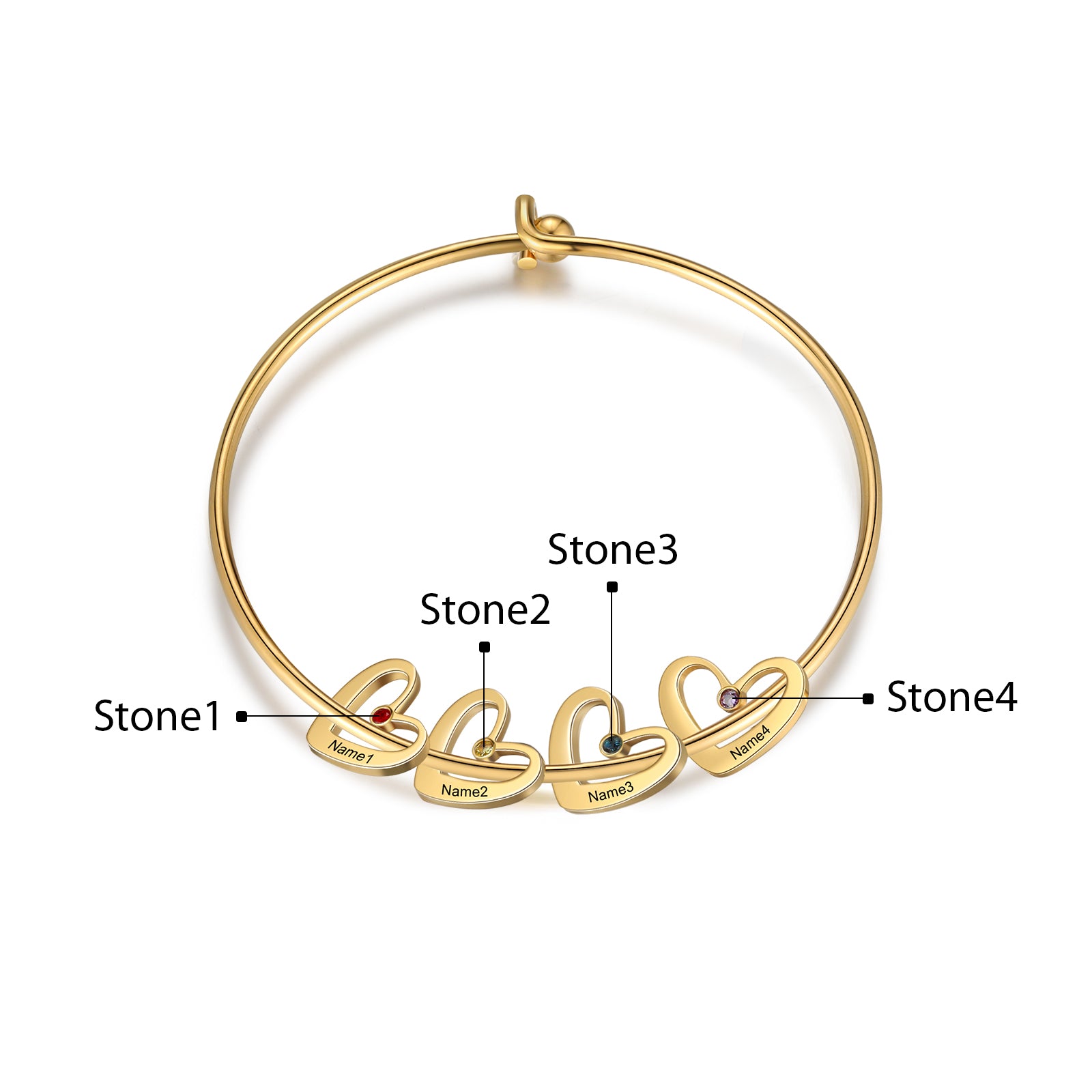 Custom Heart Charm Bracelet