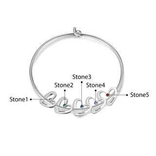 Custom Heart Charm Bracelet