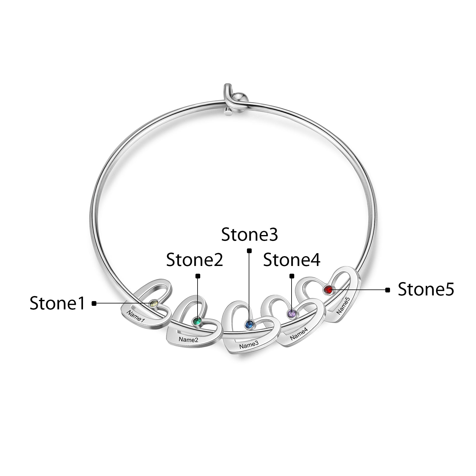 Custom Heart Charm Bracelet