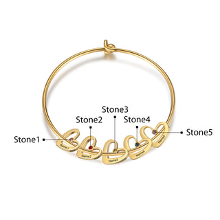 Custom Heart Charm Bracelet