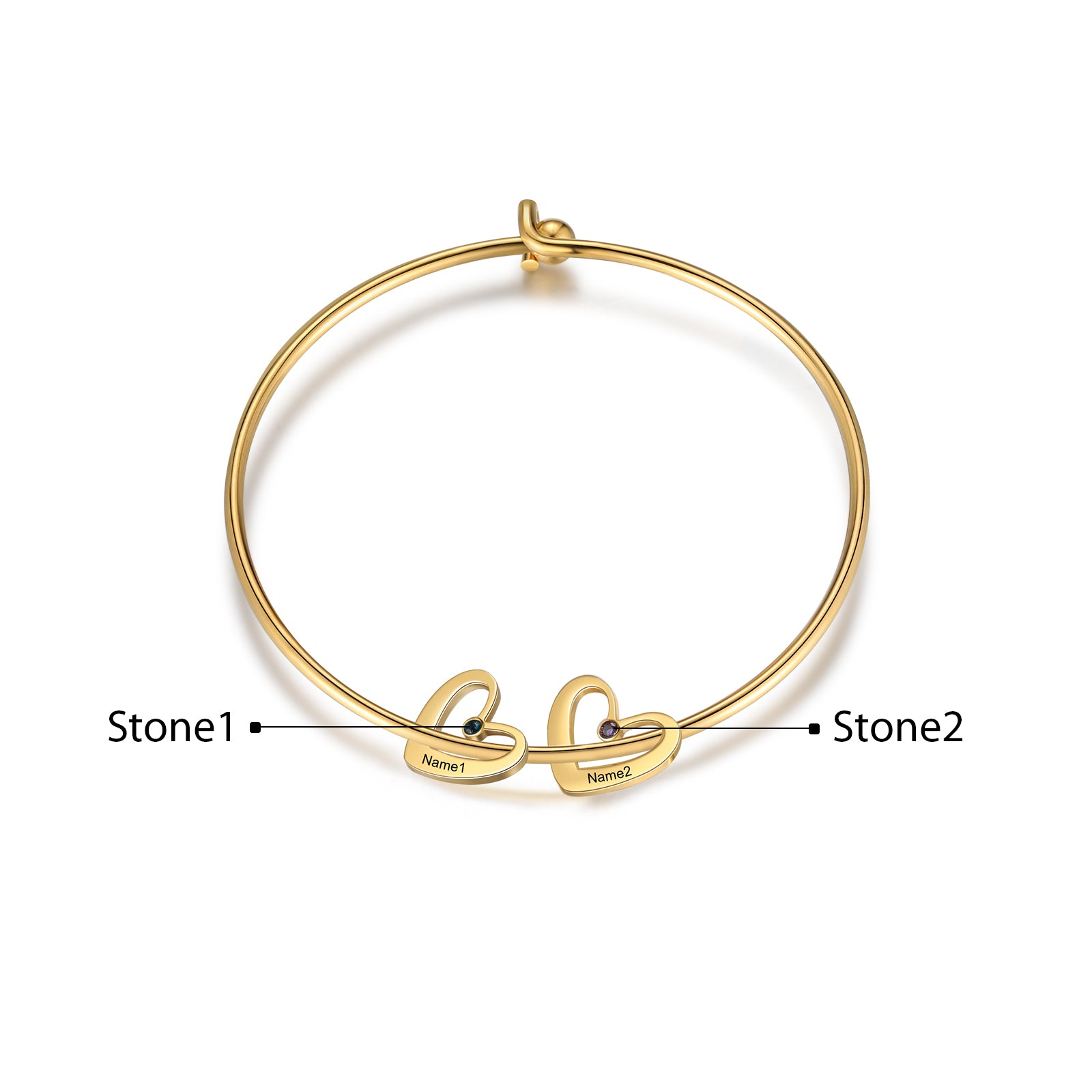 Custom Heart Charm Bracelet
