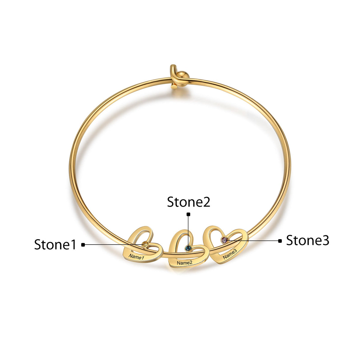 Custom Heart Charm Bracelet