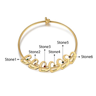 Custom Heart Charm Bracelet